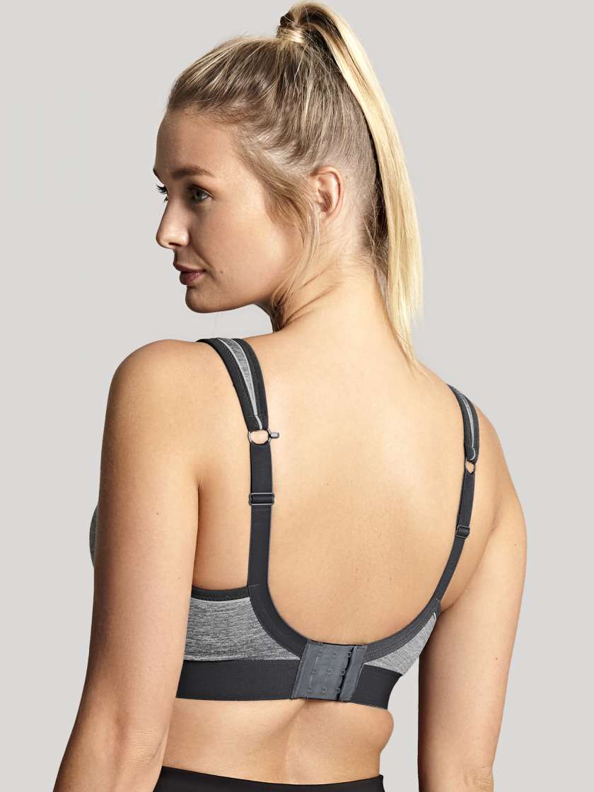 Boundless Wireless Sport Bra 7341B - Charcoal/Marl