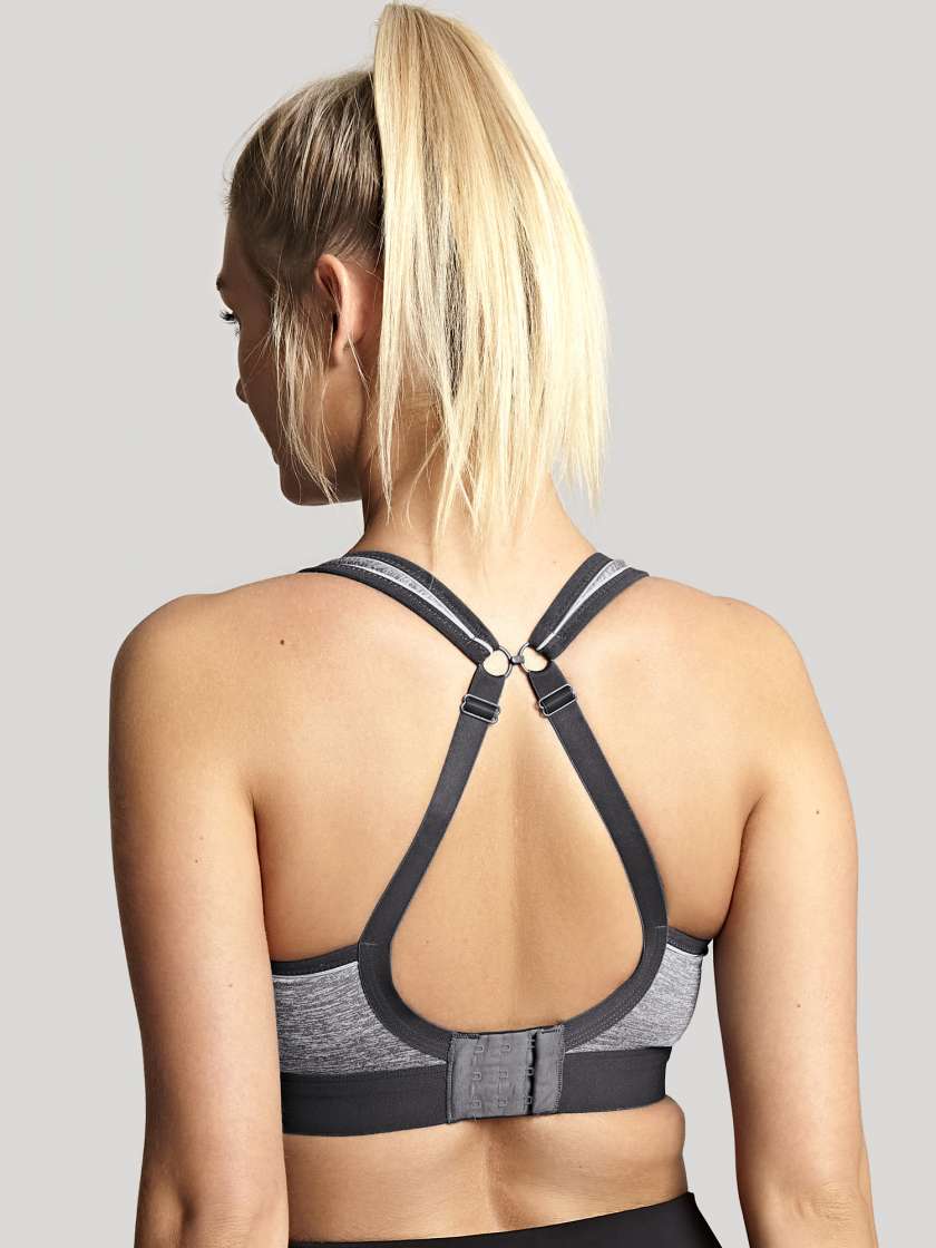 Boundless Wireless Sport Bra 7341B - Charcoal/Marl