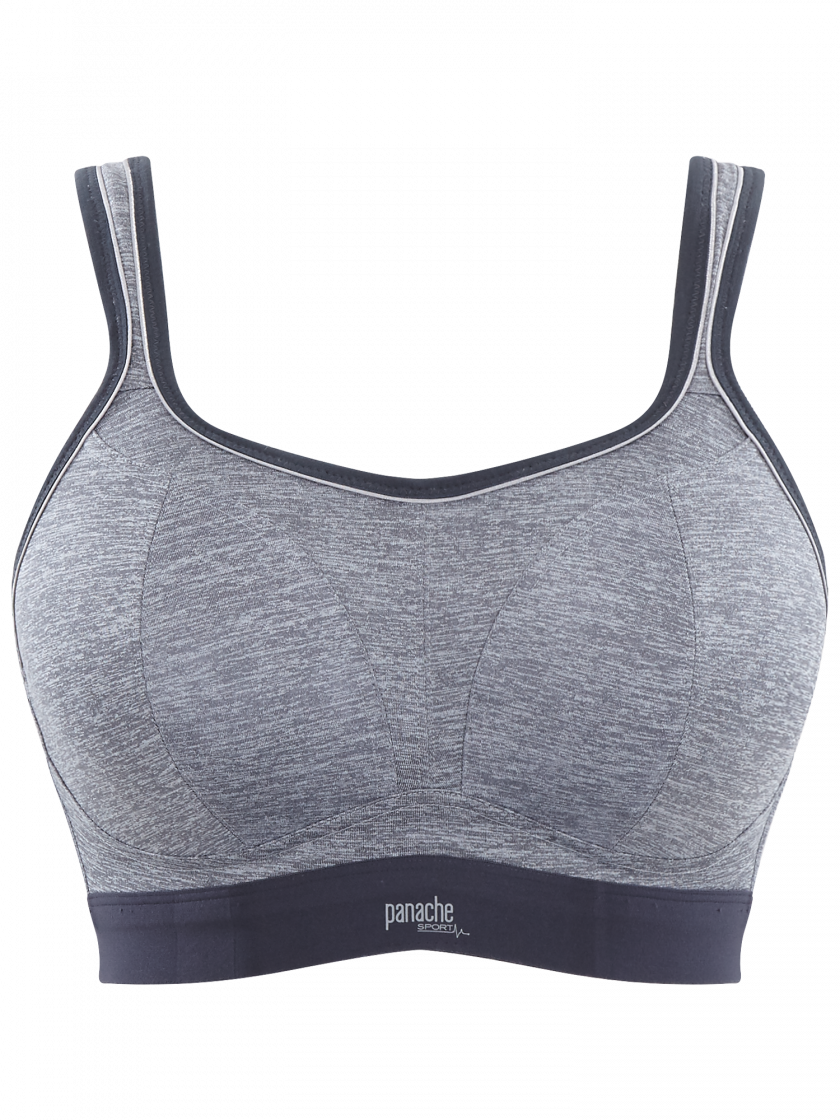 Boundless Wireless Sport Bra 7341B - Charcoal/Marl