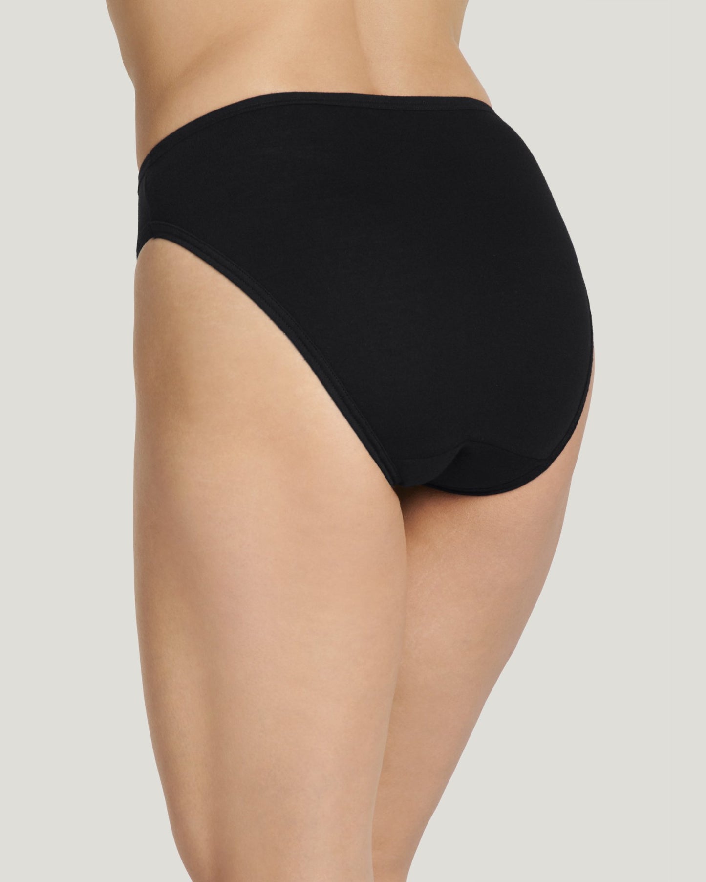 100% Cotton Elance French Cut Brief - 3 Pack 7461/7467 001 - Black