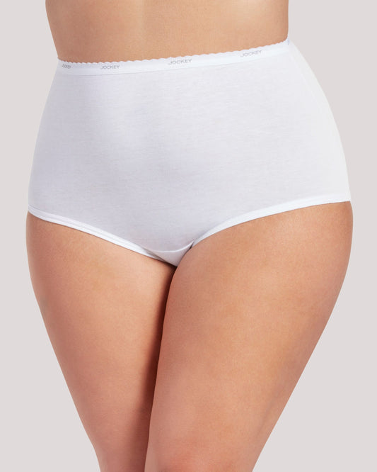 100% Cotton Classics Full Cut Brief 7623/7626 100 - White