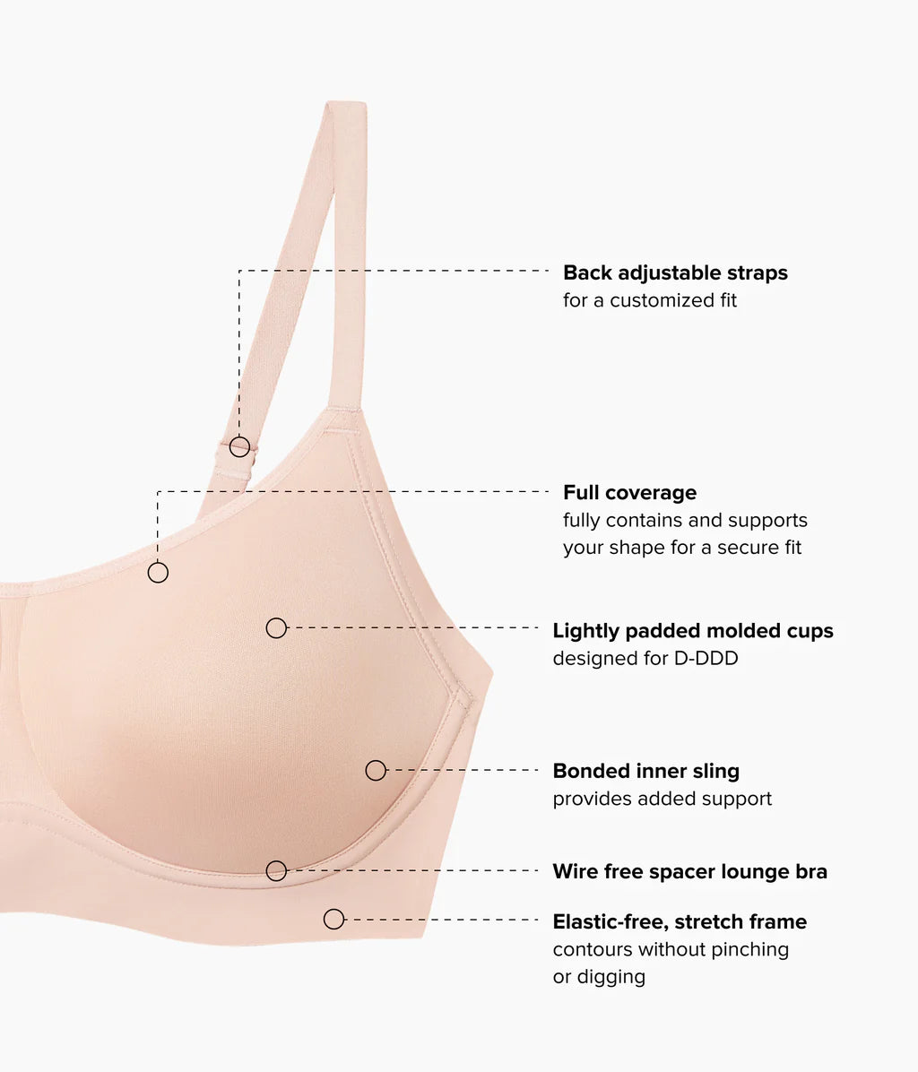 Easy Like Sunday Wireless Padded Spacer T-shirt Bra 856557 253 - Rose Dust