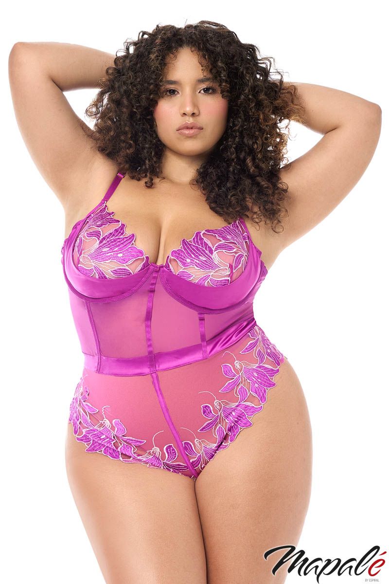 Embroidered Teddy MA8953 - Azalea