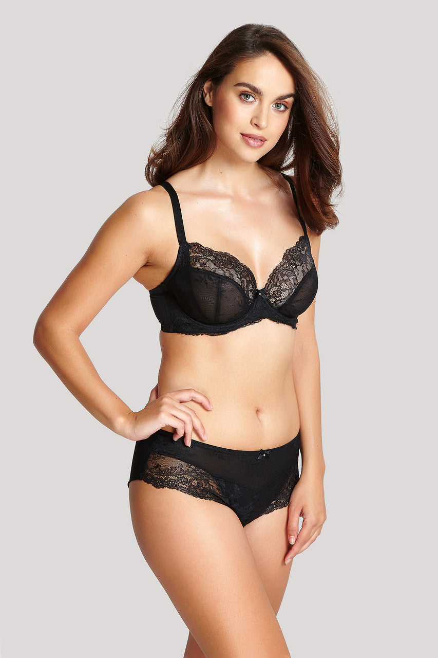 Ana Plunge Underwire Bra 9396 - Black