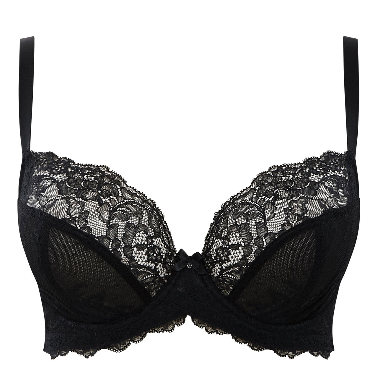 Ana Plunge Underwire Bra 9396 - Black