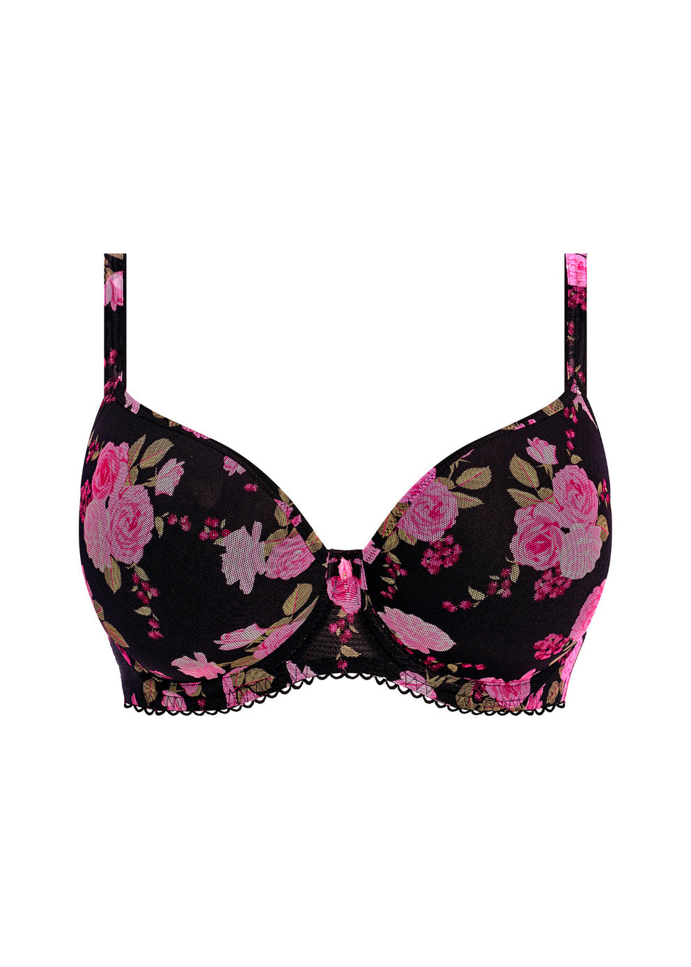 Rose Blossom Plunge T-shirt Bra AA402431 BKR - Black Rose