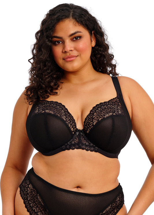 Tiernie Stretch Lace Plunge Bra EL303334 BLK - Black