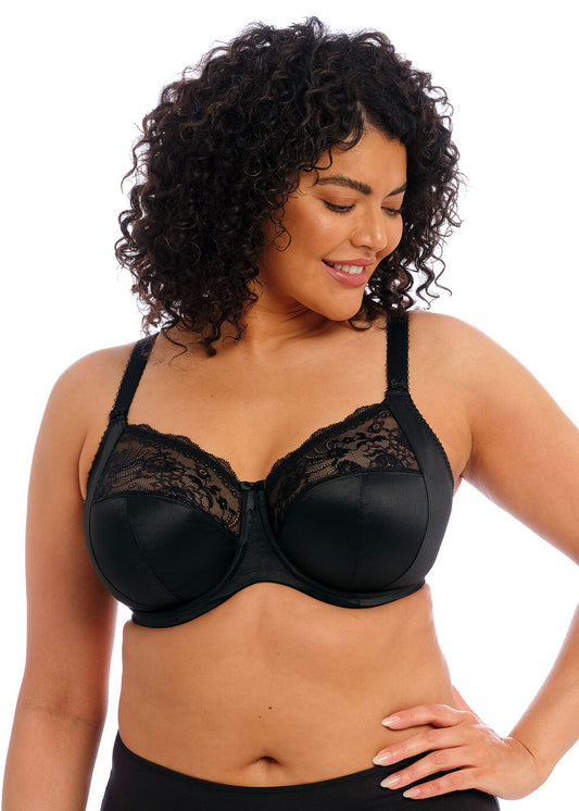 Morgan Stretch Side Support Banded Plain Bra EL4111 BLK - Black