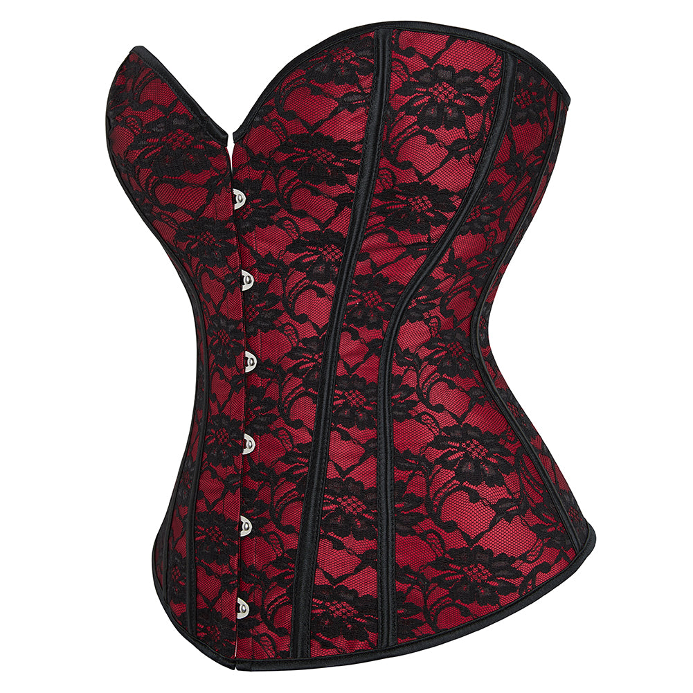Retro Corset and G-string 3531 - Red