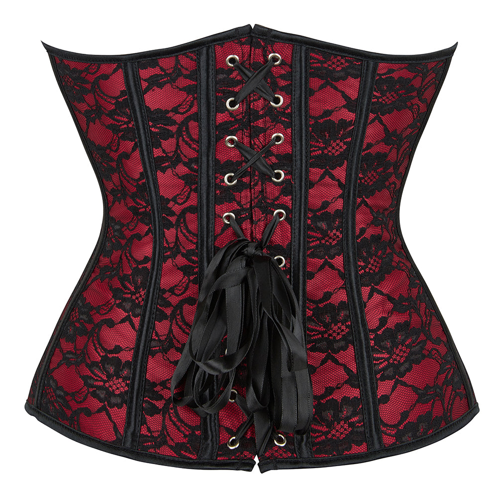 Retro Corset and G-string 3531 - Red