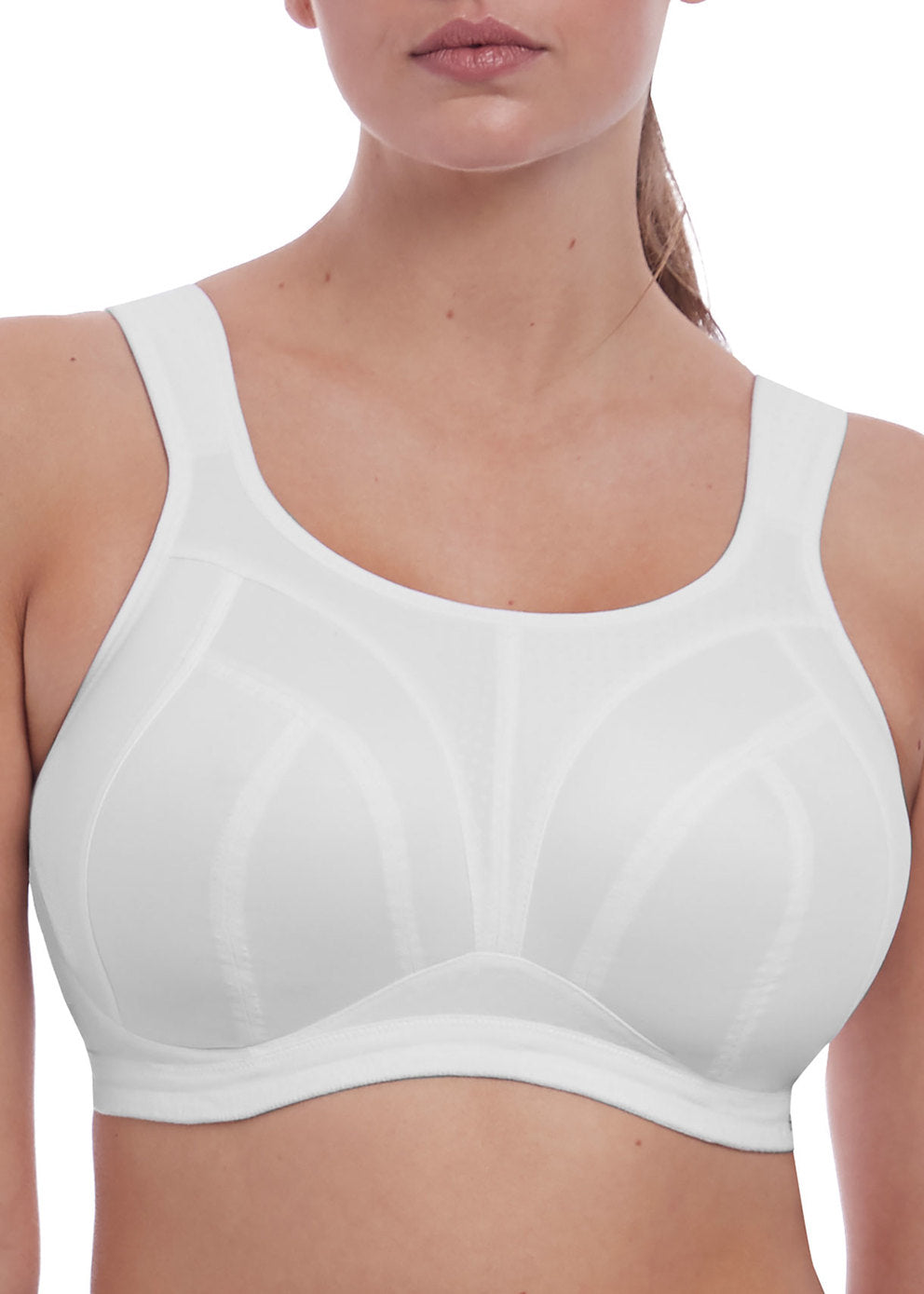 Dynamic Soft Cup Crop Top Sport Bra AC4014 WHE - White