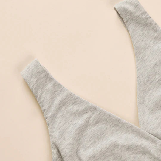 Cotton (X) Sleep Bra 12017BA - Grey Heather