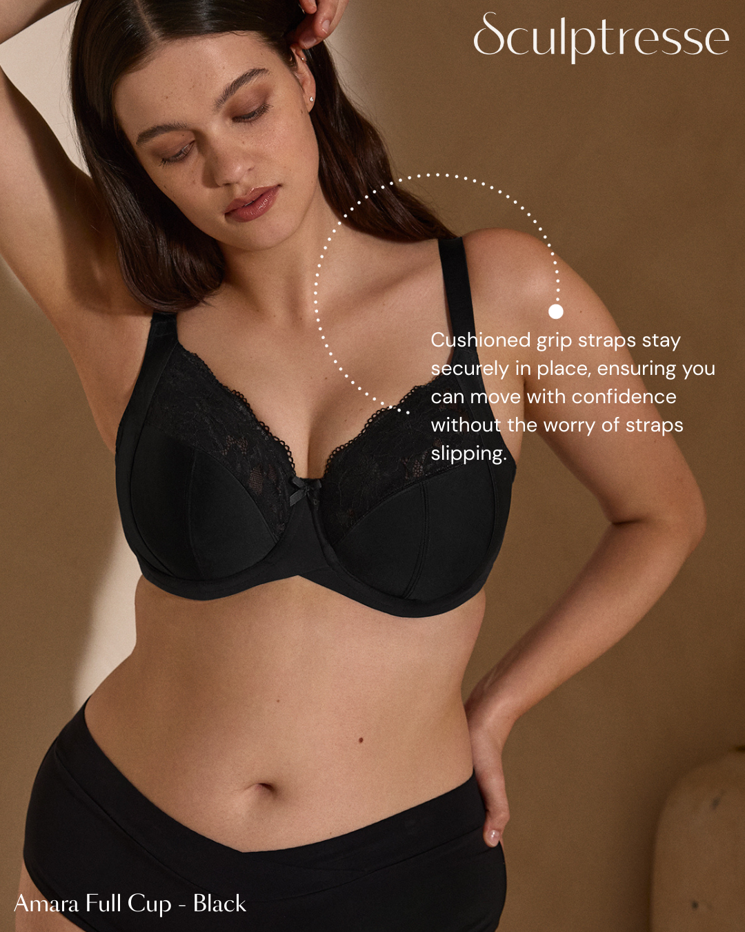 Amara Full Cup Bra 11265 - Black