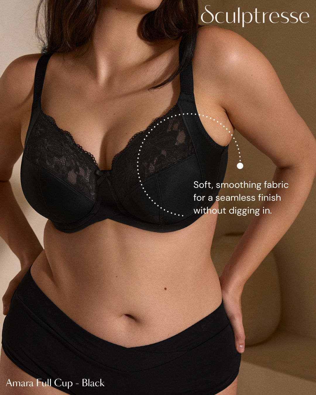 Amara Full Cup Bra 11265 - Black