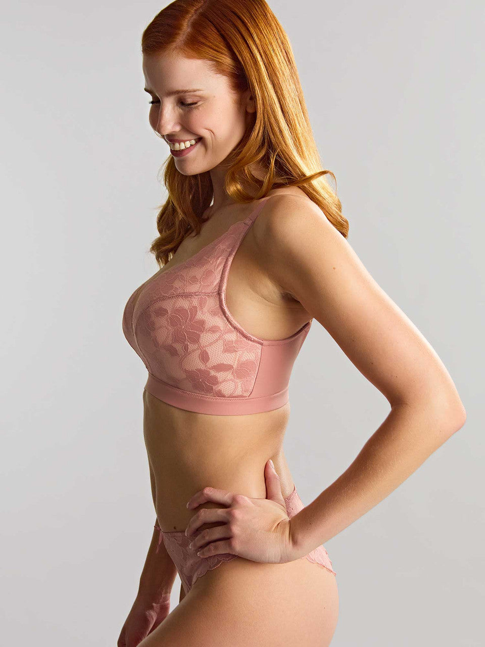 Amour Wireless Padded Bra 11145A - Rose Pink