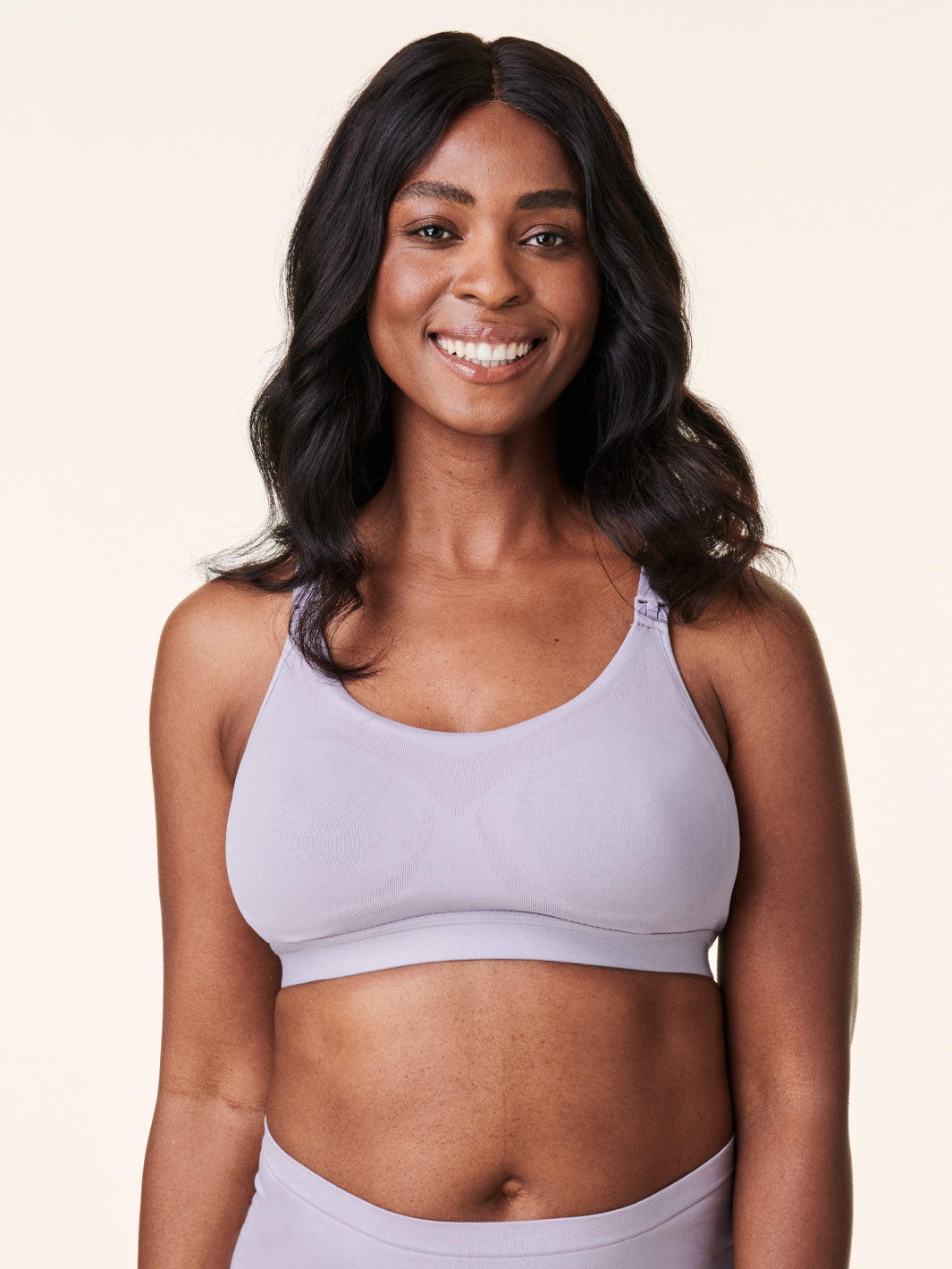 Tranquil Low Impact Nursing Sports Bra 11041 - Grey Orchid