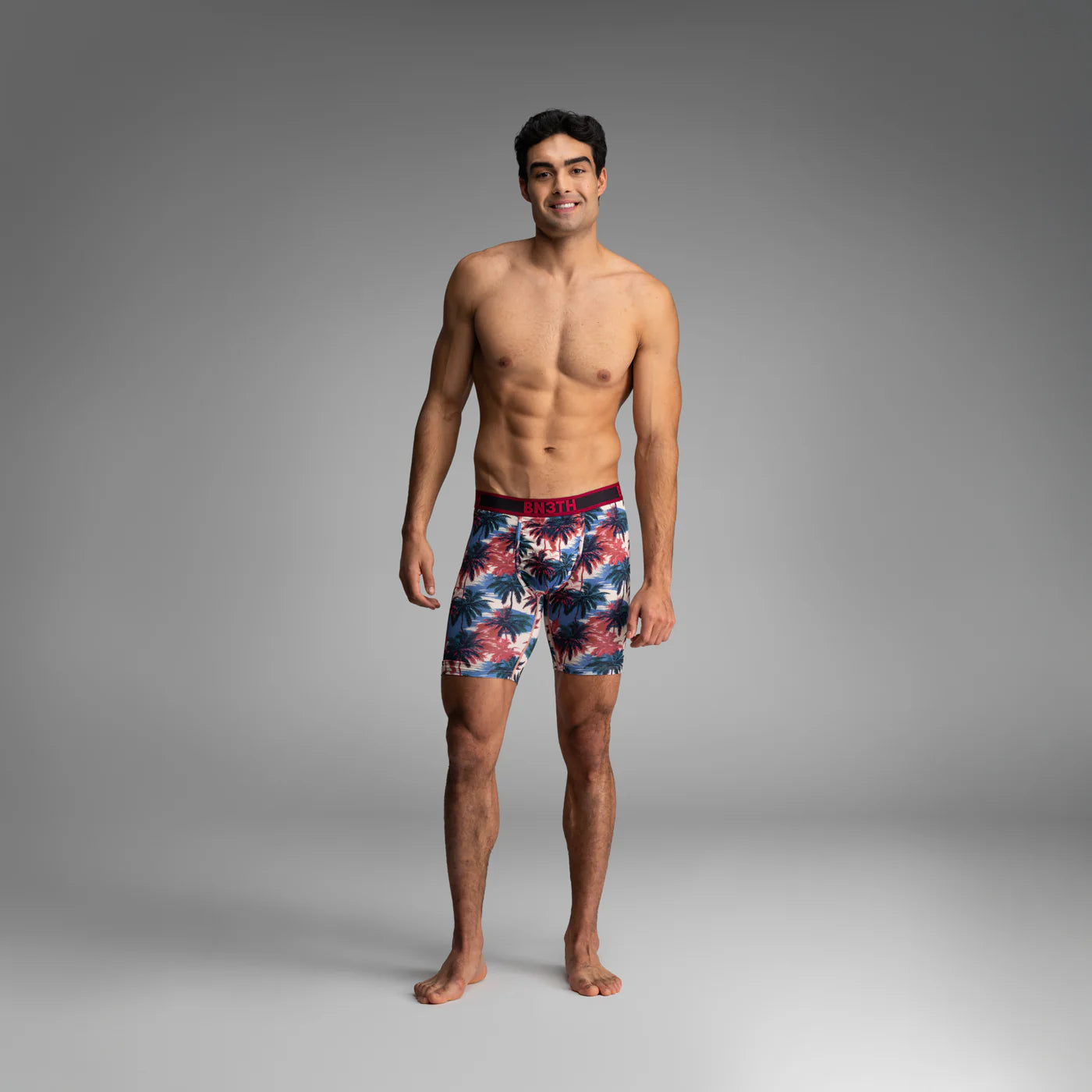 BN3TH 7" Pro Flex Max Boxer Brief - Electric Palm - Heather Sand