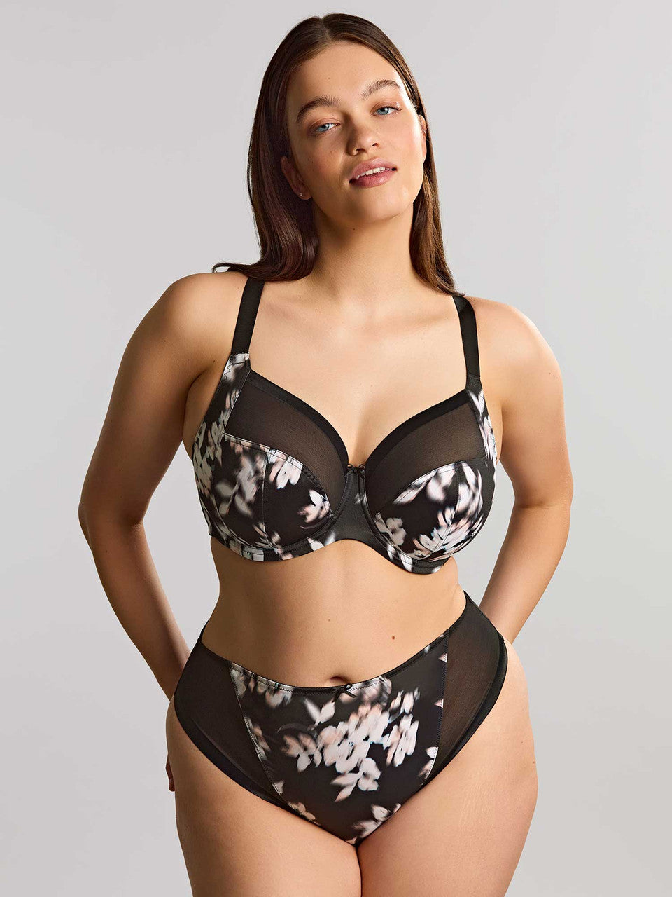 Bliss (SC) Brazilian Brief 10683A - Black Floral
