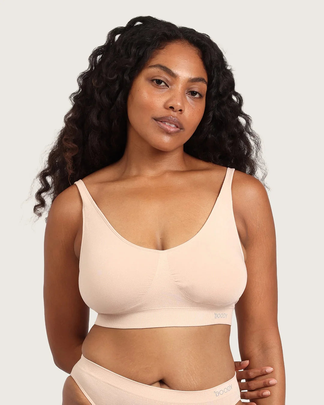 Wireless Bamboo T-shirt Crop Bra with Pads (B-D) BP B78000 - Shell