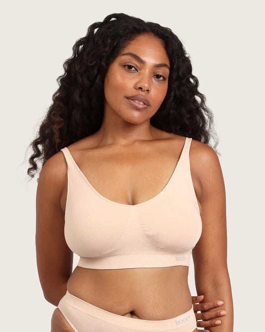 Wireless Bamboo T-shirt Crop Bra with Pads (B-D) BP B78000 - Shell