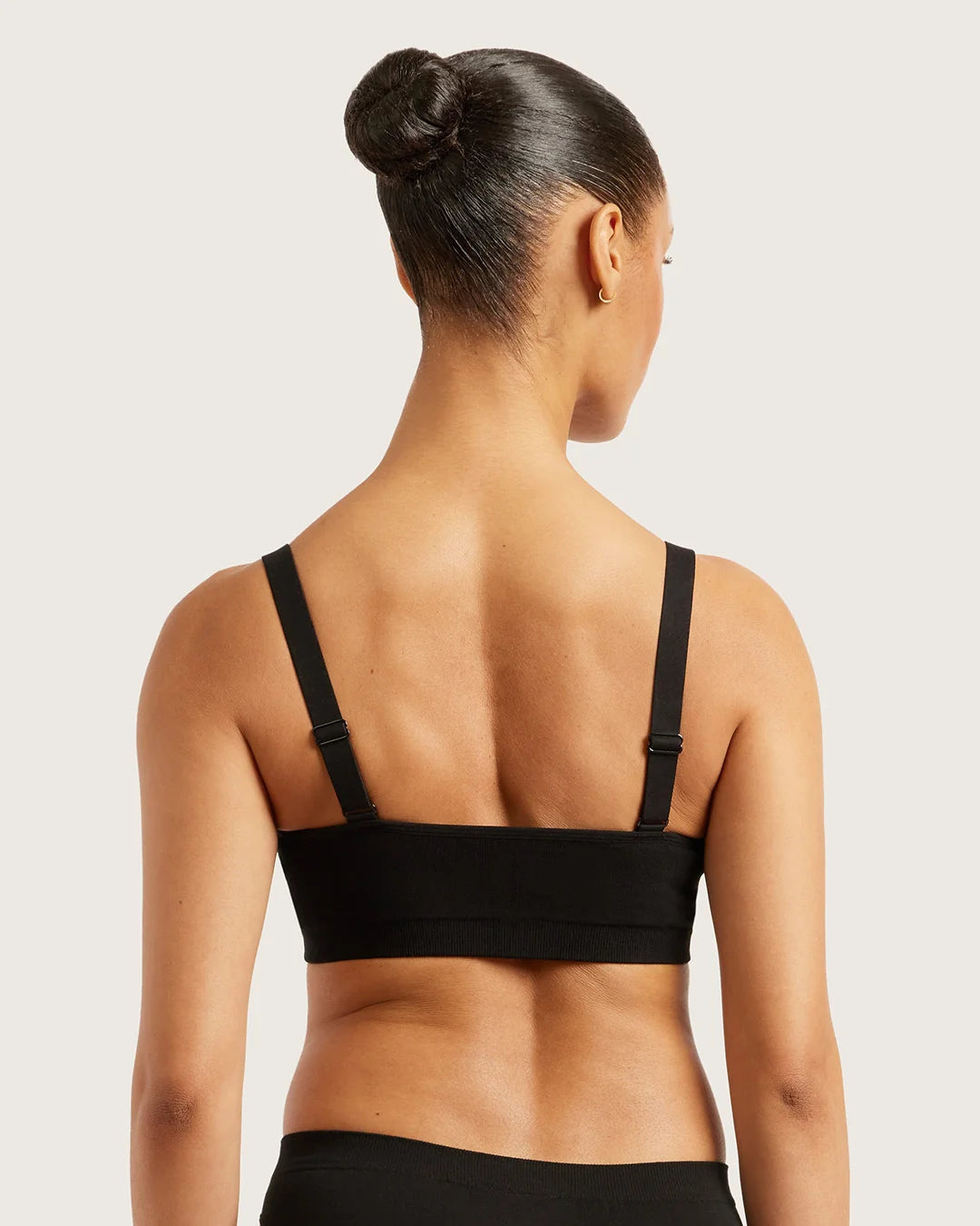 Wireless Bamboo T-shirt Maternity Nursing Bra (D-DD) WMF - Black