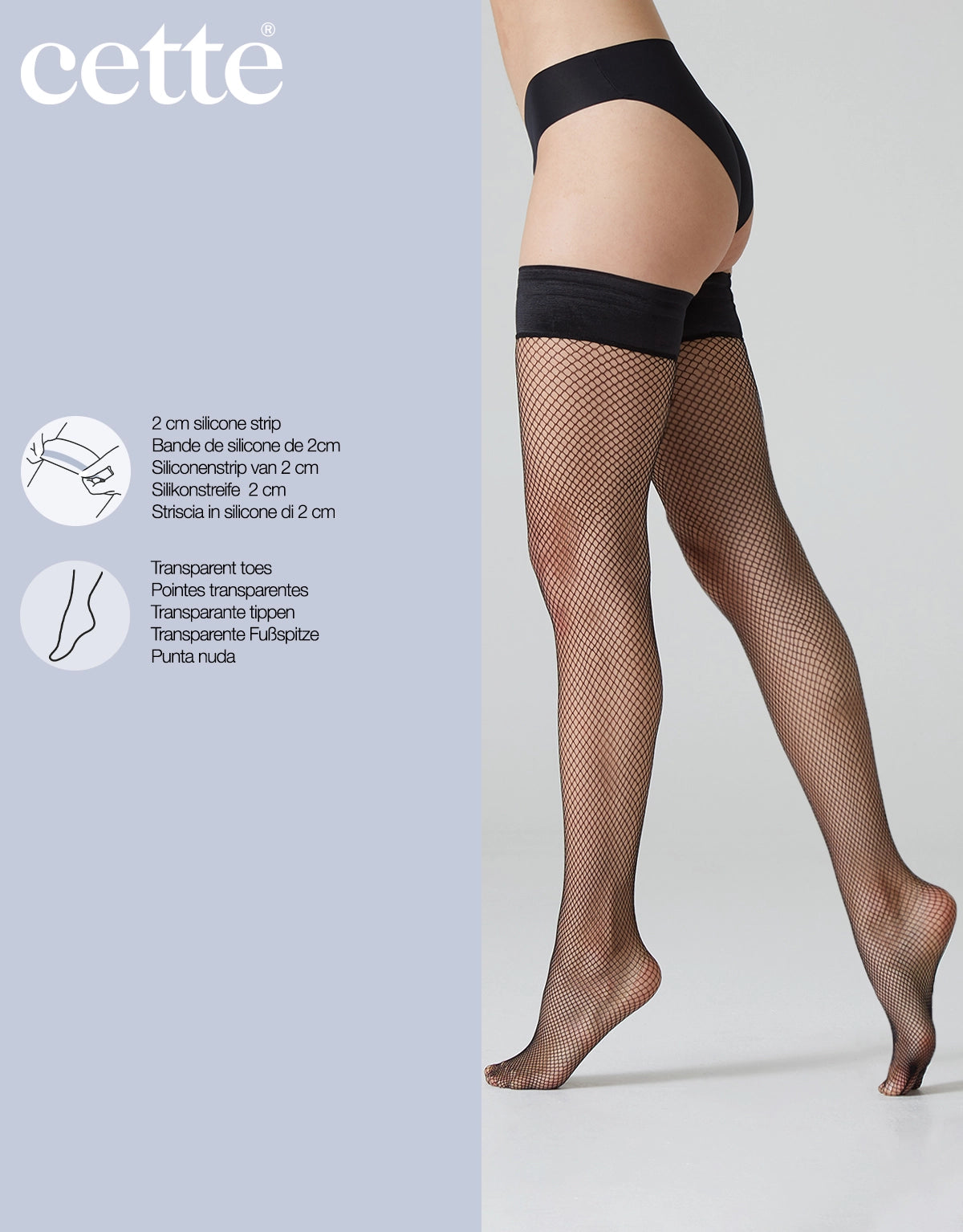 Stay Up Bahamas Fishnet Stockings - Black