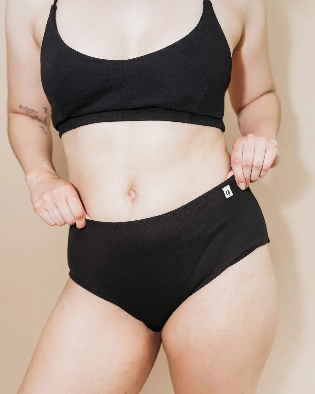 Women's Classic Brief - 100% Organic Cotton - Black