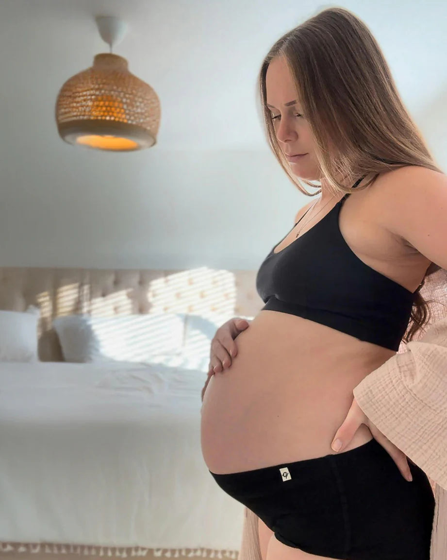 Women's Criss-Cross Bralette 100% Organic Cotton - Black