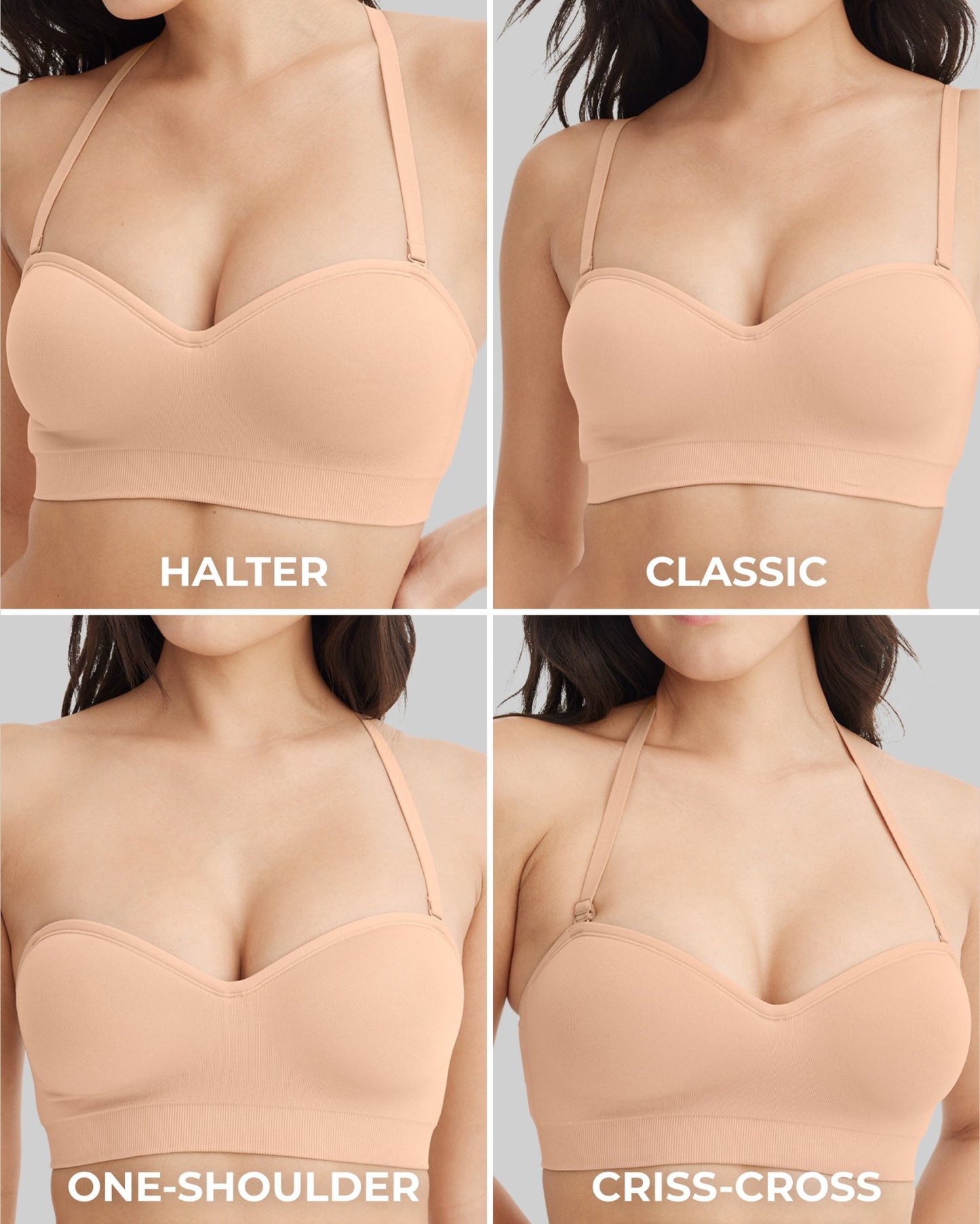 Seamfree Wireless Multiway Strapless Bandeau 20391 261 - Light