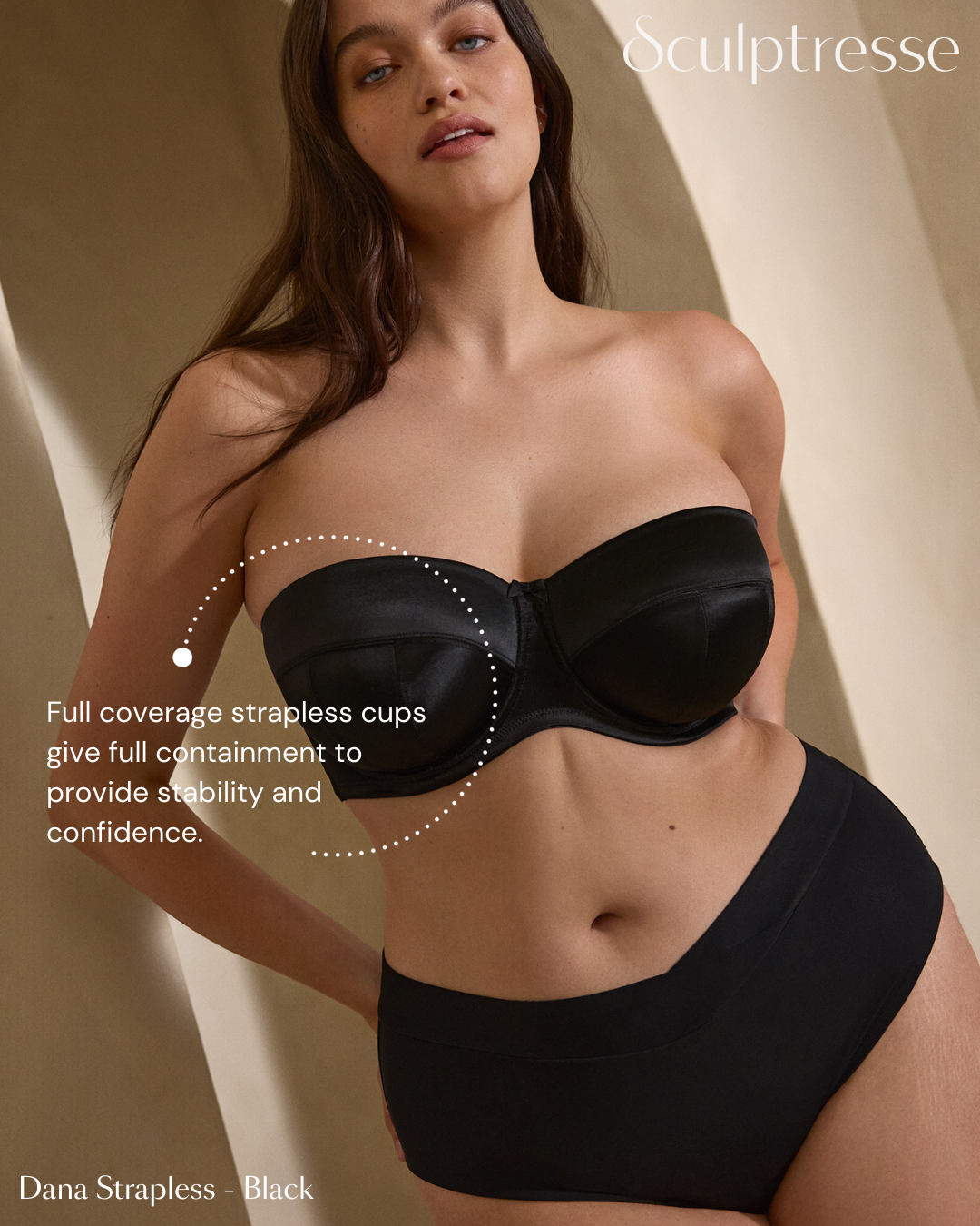 Dana Balcony Multiway Strapless Bra 9670 - Black