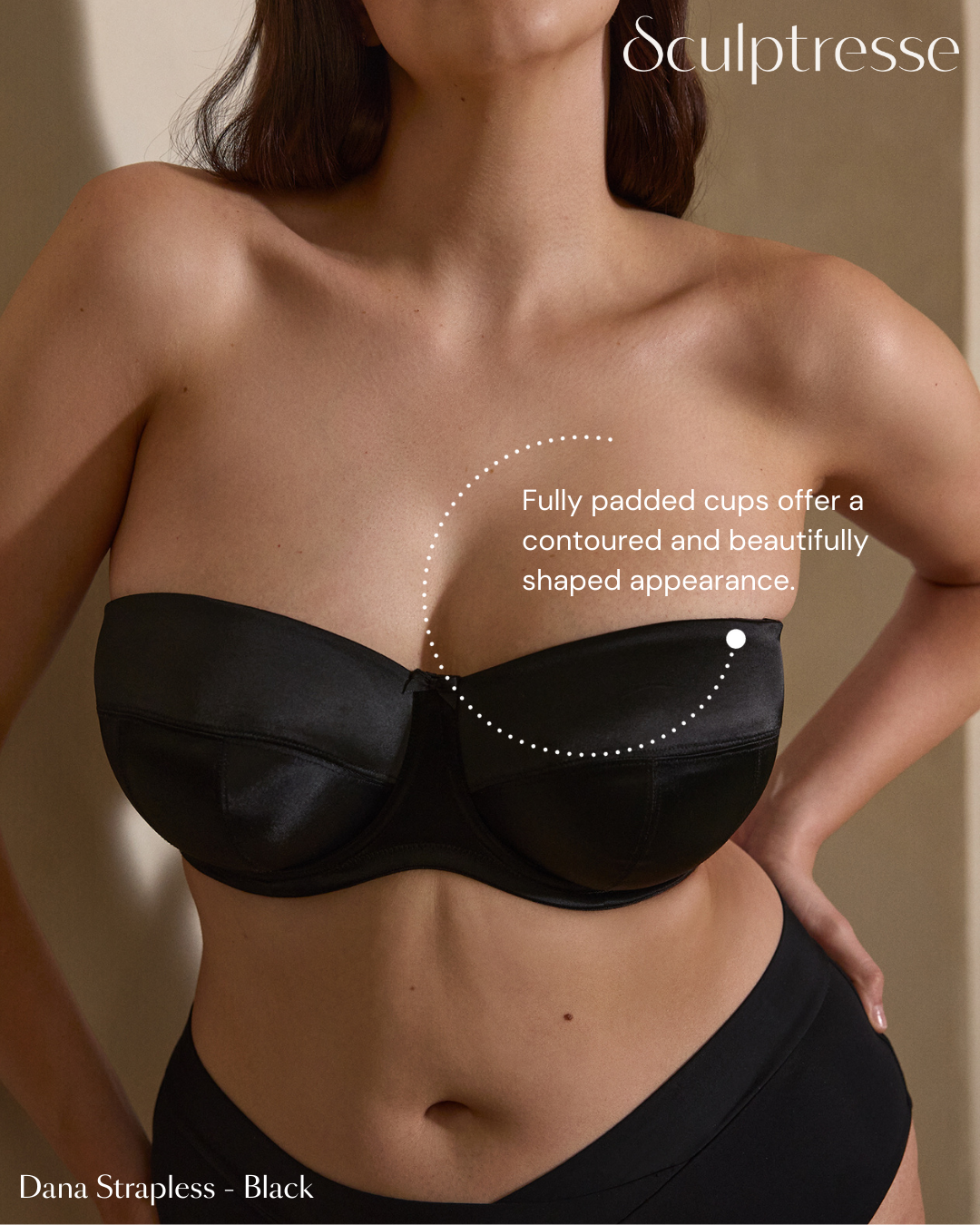 Dana Balcony Multiway Strapless Bra 9670 - Black