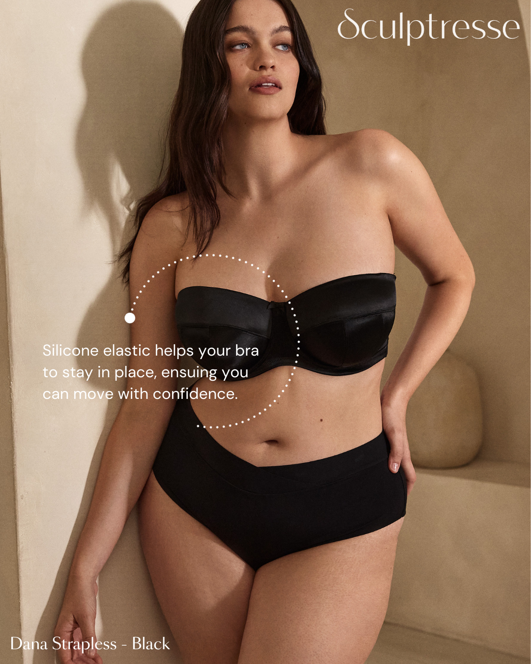 Dana Balcony Multiway Strapless Bra 9670 - Black