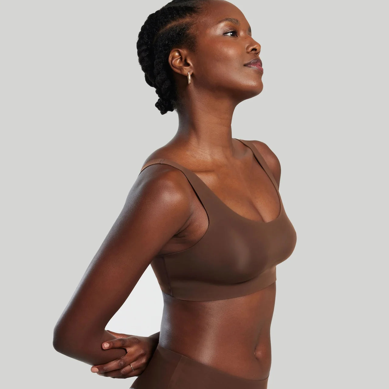 Bobbie Wireless Scoop T-shirt Bra - Umber