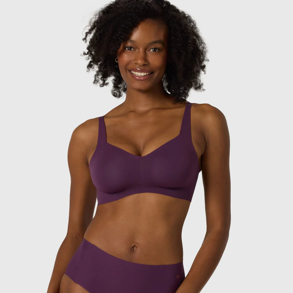 Beyond (SC) Wireless T-shirt Bra - Plum