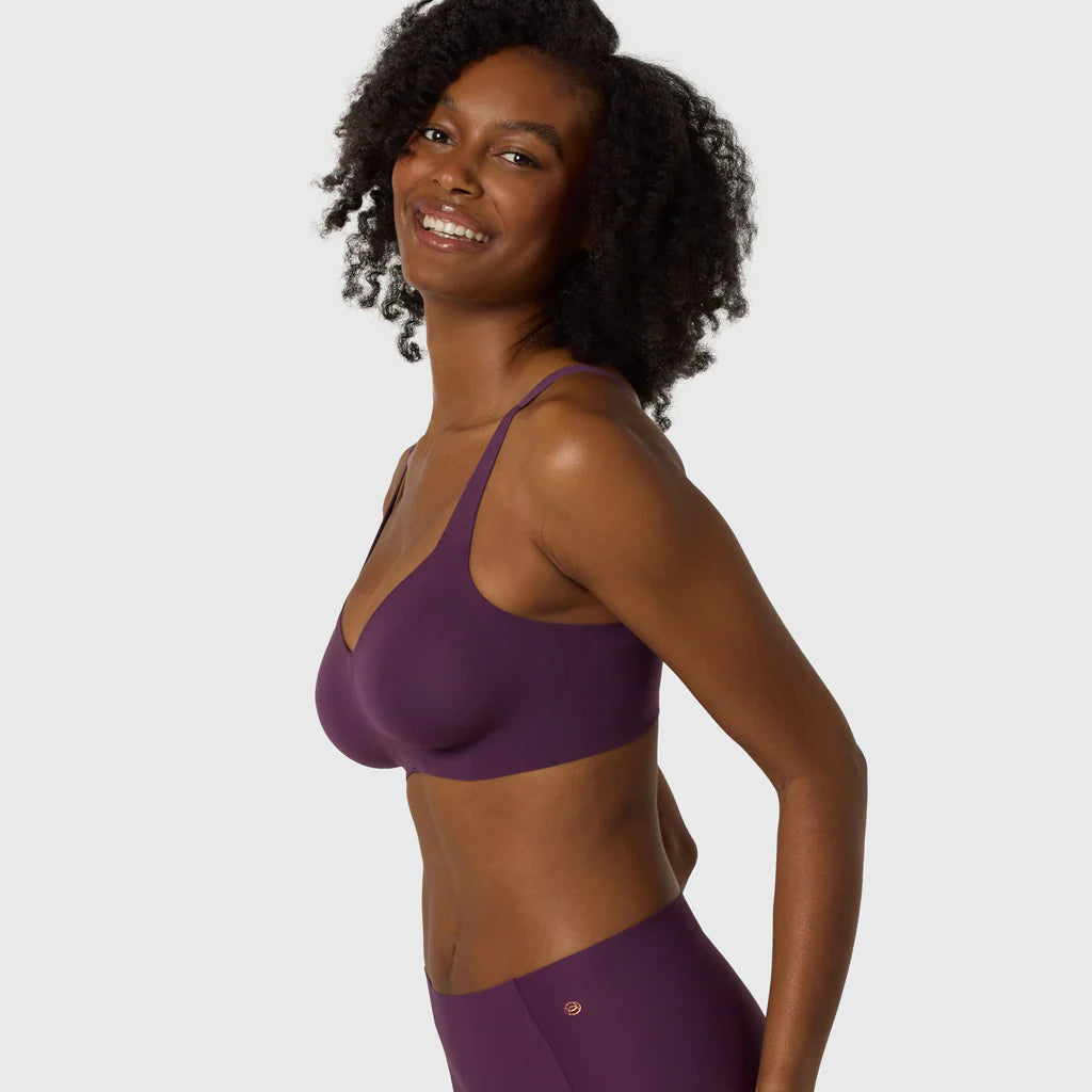 Beyond (SC) Wireless T-shirt Bra - Plum