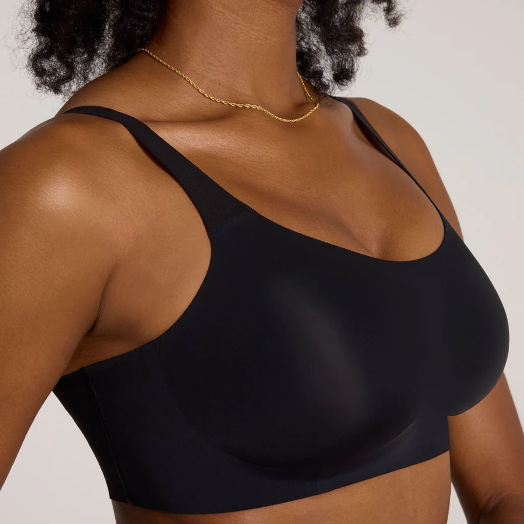 Structured Scoop Wireless T-shirt Bra - Black