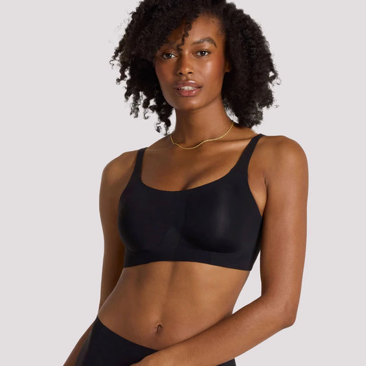 Structured Scoop Wireless T-shirt Bra - Black