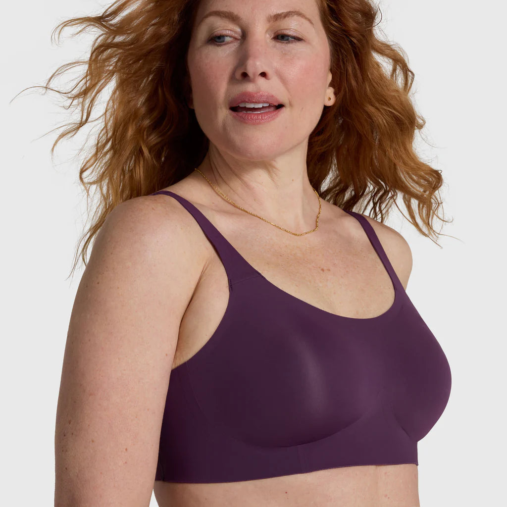 Structured Scoop (SC) Wireless T-shirt Bra - Plum
