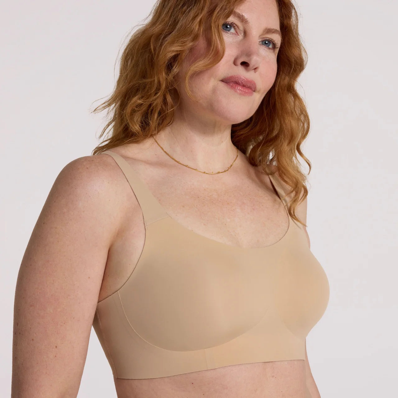 Structured Scoop Wireless T-shirt Bra - Sand