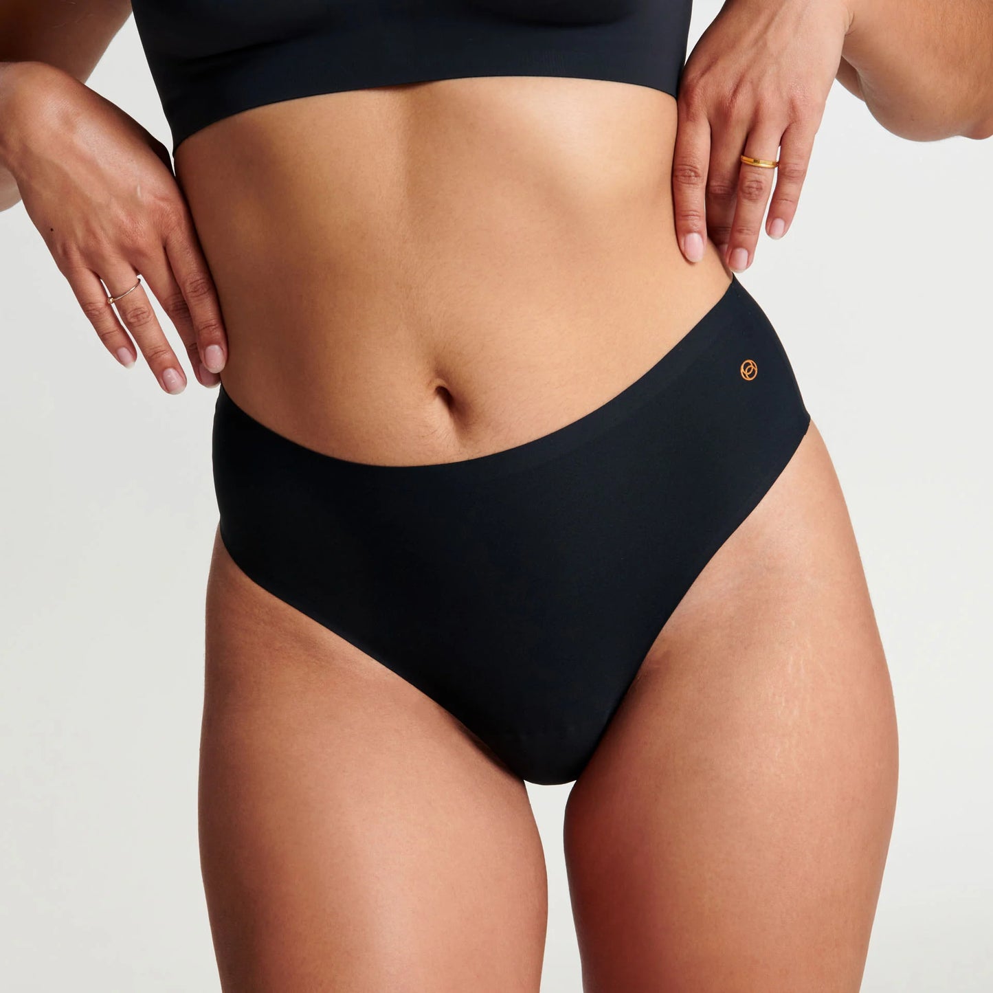 High Waisted Thong - Black