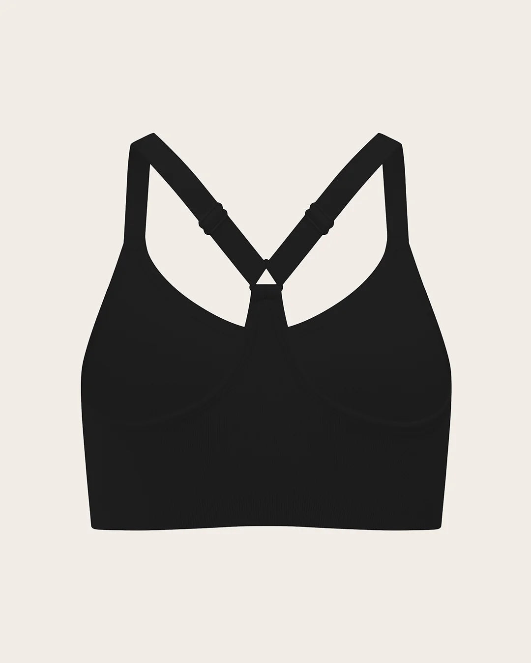 Wireless Full Bust Bamboo Racerback T-shirt Bra (D-F) FBRF - Black
