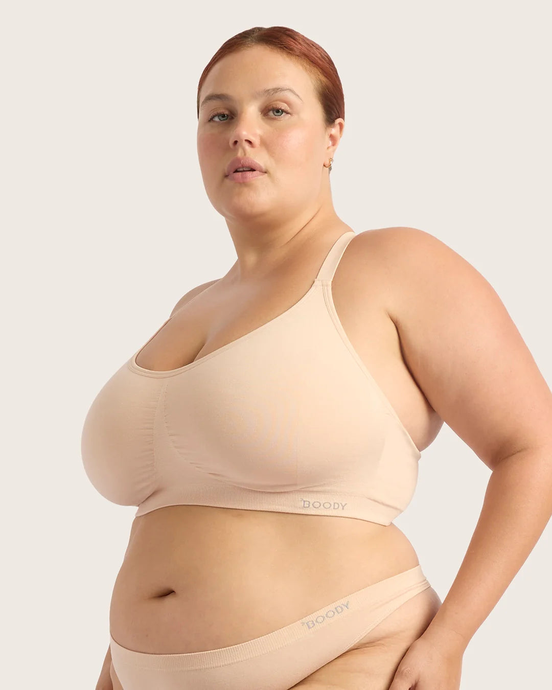 Wireless Full Bust Bamboo Racerback T-shirt Bra (D-F) FBRF - Shell