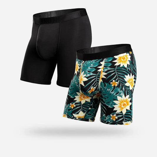 BN3TH Classic 6.5" Boxer Brief 2 Pack - Black/Tropical Floral - Black