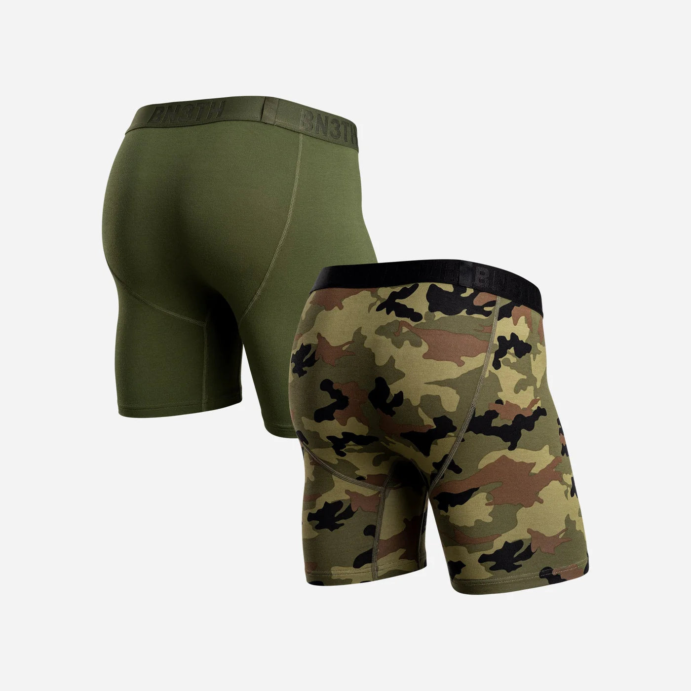 BN3TH Classic 6.5" Boxer Brief 2 Pack - Bronze Green/Camo Green