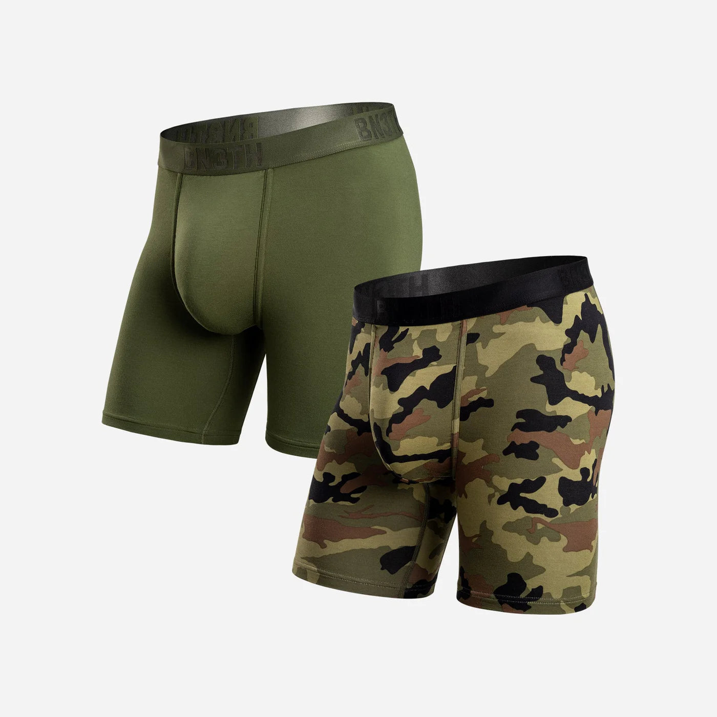 BN3TH Classic 6.5" Boxer Brief 2 Pack - Bronze Green/Camo Green