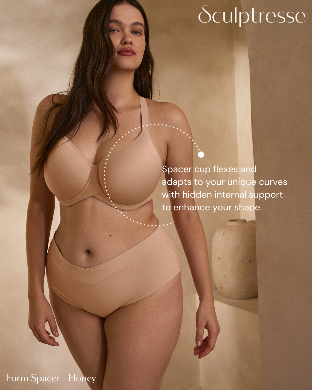 Form Spacer Full Cup T-Shirt Bra 11331 - Honey