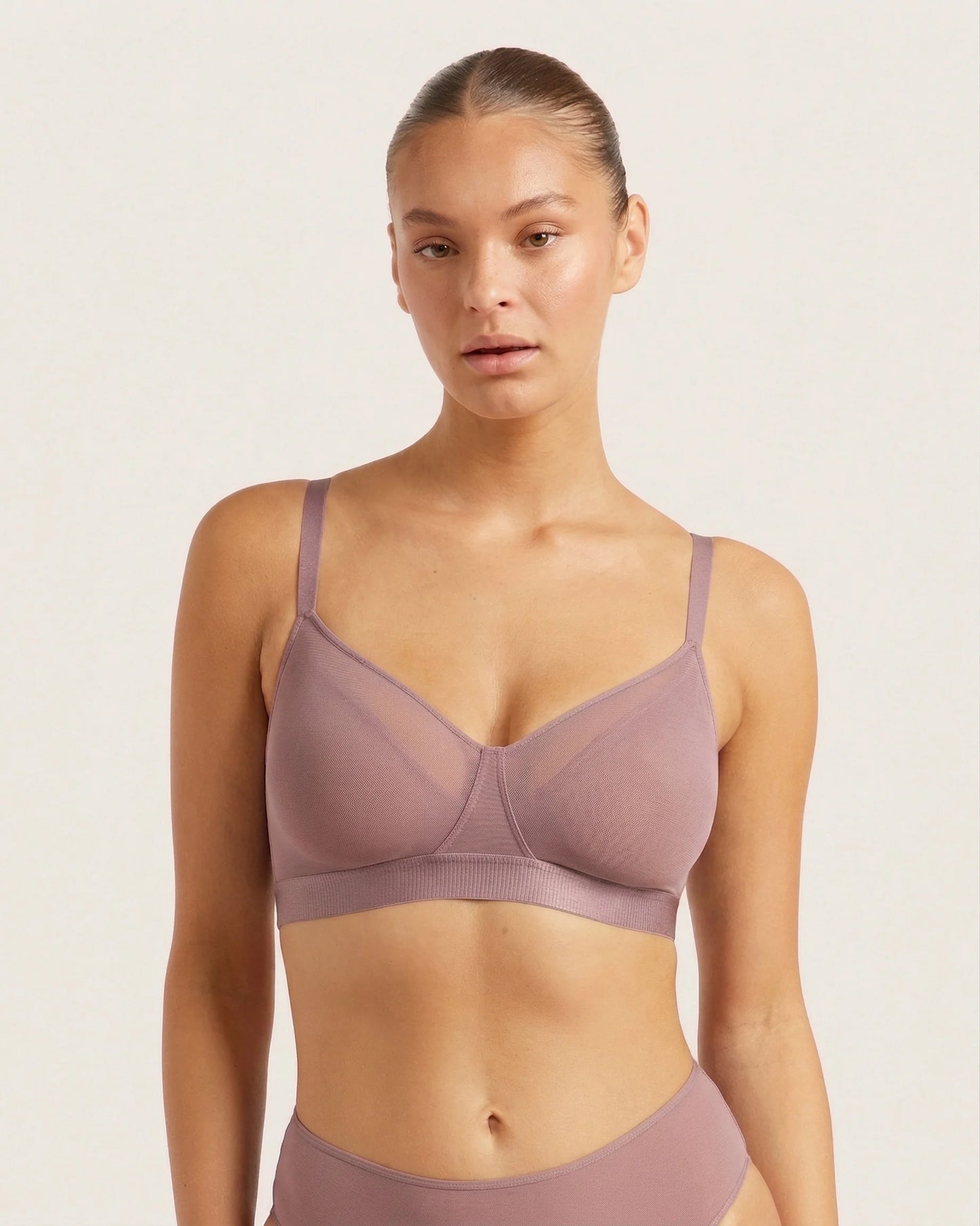 Wireless Full Bust FreeMesh T-shirt Bra (to DD) BMFF B11092 - Mauve
