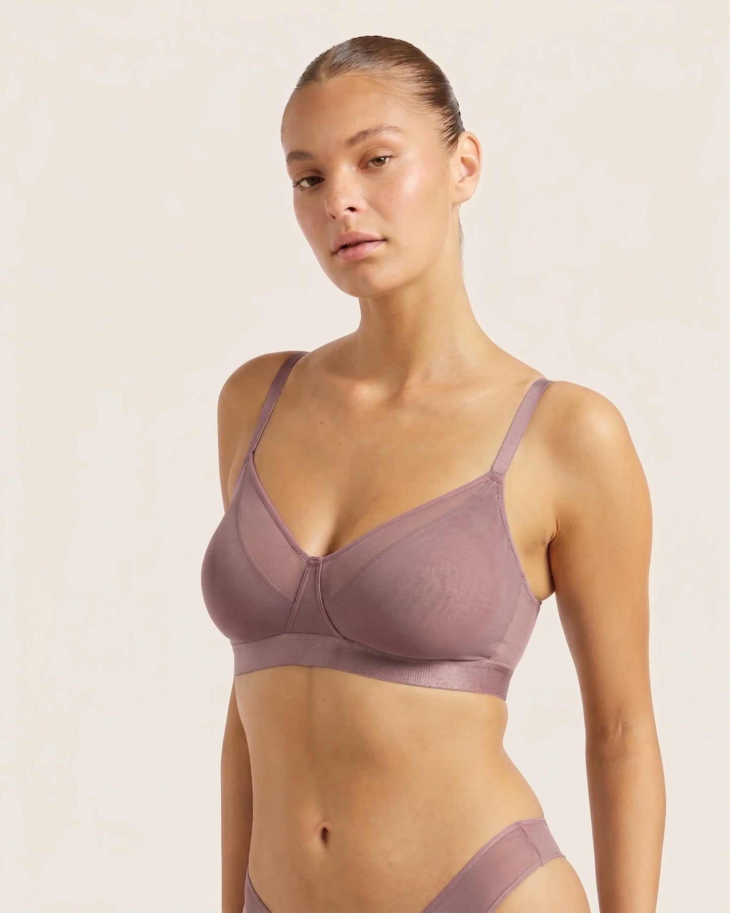 Wireless Full Bust FreeMesh T-shirt Bra (to DD) BMFF B11092 - Mauve