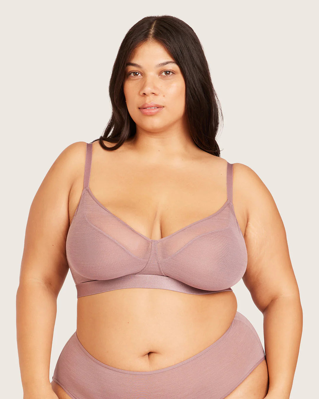 Wireless Full Bust FreeMesh T-shirt Bra (to DD) BMFF B11092 - Mauve