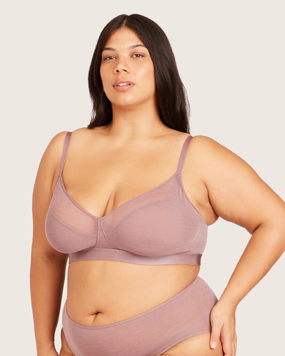 Wireless Full Bust FreeMesh T-shirt Bra (to DD) BMFF B11092 - Mauve